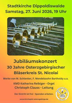 Jubiläumskonzert 30 Jahre Osterzgebirgischer Bläserkreis St. Nicolai
