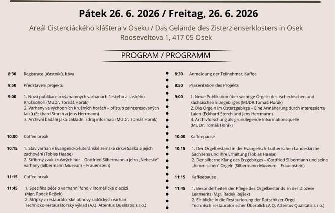 Konferenz „Ausgewählte Orgeln der Erzgebirgsregion”