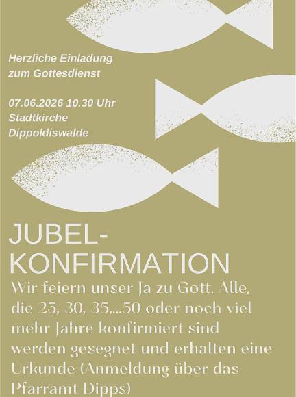 Einladung zur Jubelkonfirmation