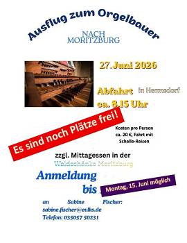 Ausfahrt zum Orgelbauer nach Moritzburg