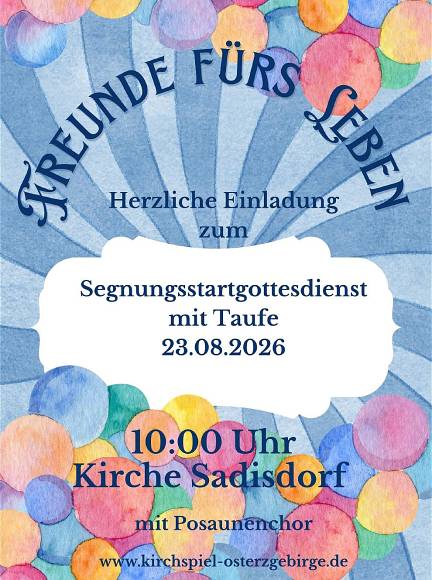 Segnungsstartgottesdienst in Sadisdorf