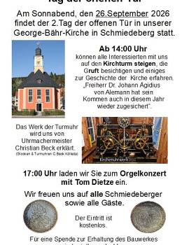 George-Bähr-Kirche Schmiedeberg Tag der offenen Tür am 26. September