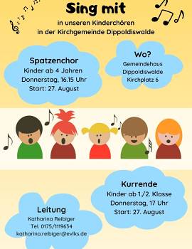 Sing mit uns - Musikgruppen für Kinder und Jugendliche in Dippoldiswalde
